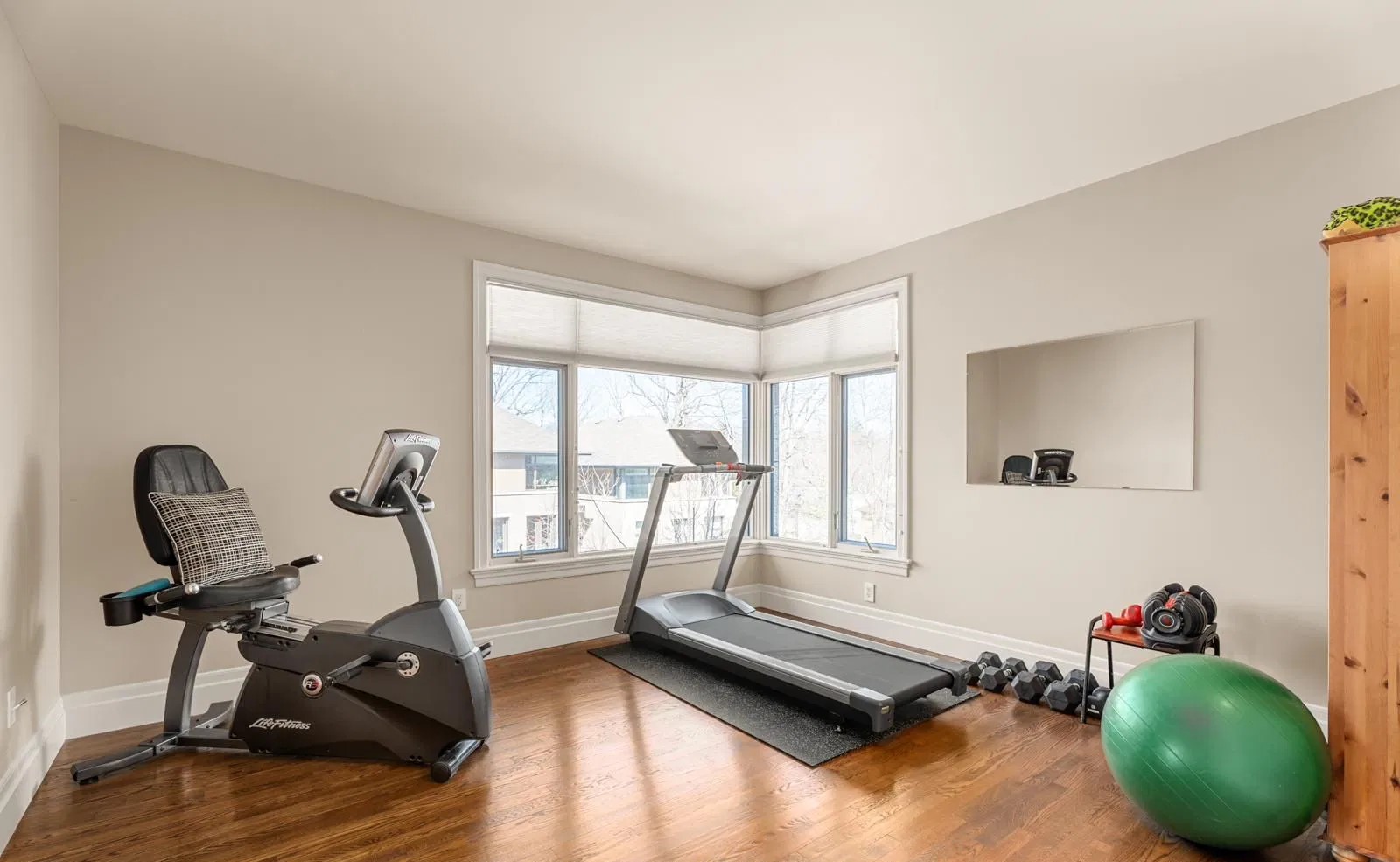 Flexible bedroom currently used as a gym