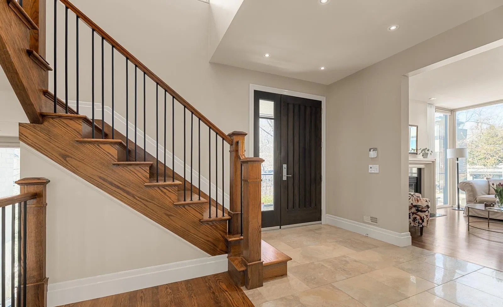 View from foyer toward kitchen